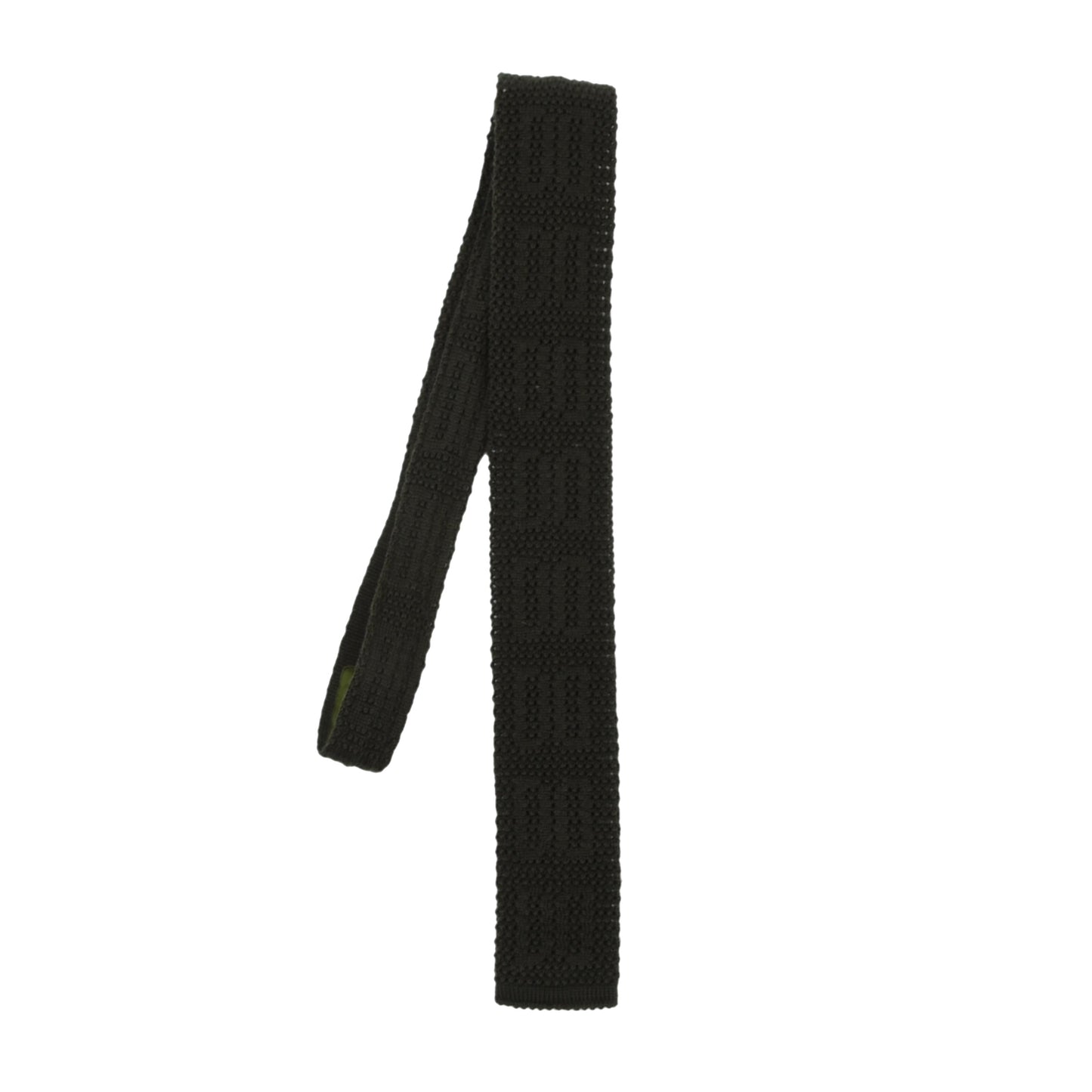 DAKS London Knit Wool Tie ca. 142cm/5.5cm - Green