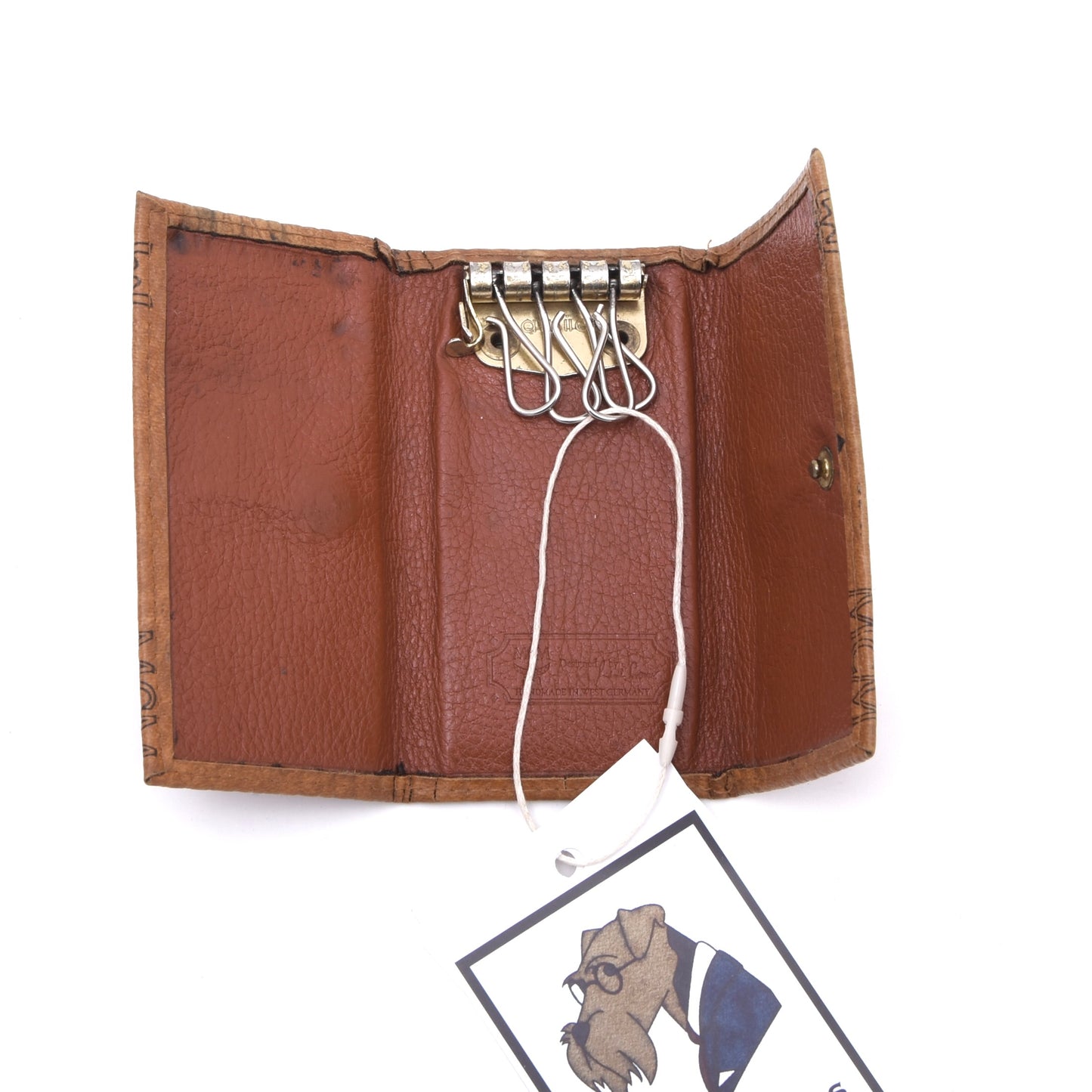 Vintage MCM Leder Schlüsseletui - Hellbraun