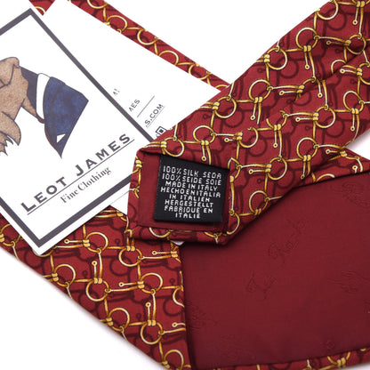 Beaufort Tie Rack Silk Tie Made in Italy - Red Horsebit