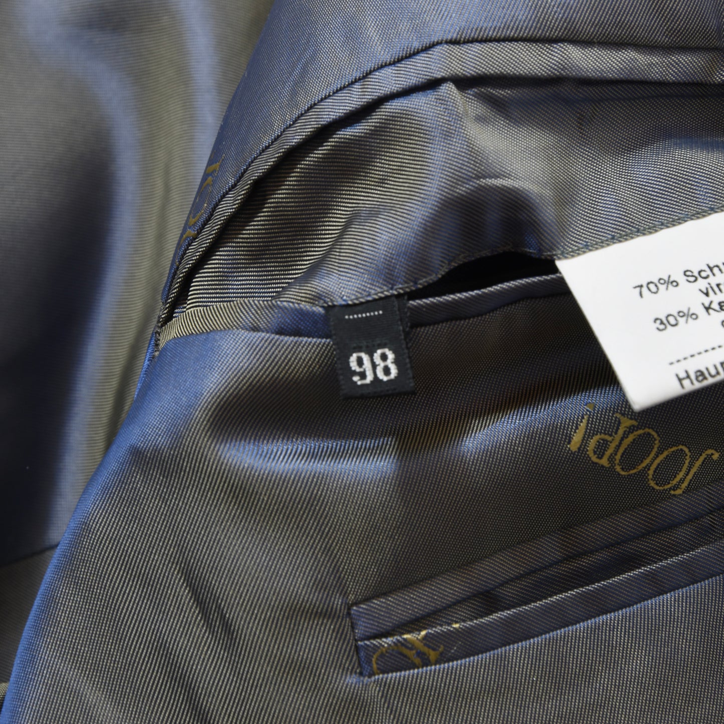 Joop! 70/30 Wool-Cashmere Double-Breasted Blazer/Jacket Size 98 ca. 57cm - Navy Blue