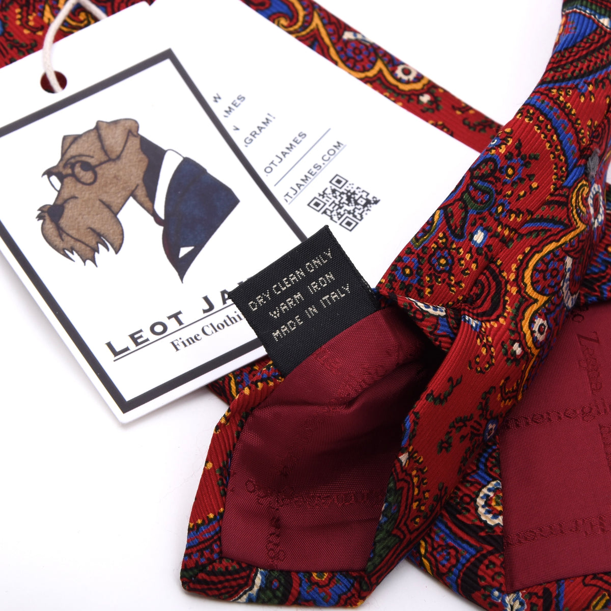 Ermenegildo Zegna Seide Krawatte Made in Italy - Rot Paisley