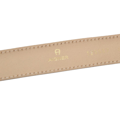 Etienne Aigner Leather Belt Size 95/34 ca. 98.5cm - Tan