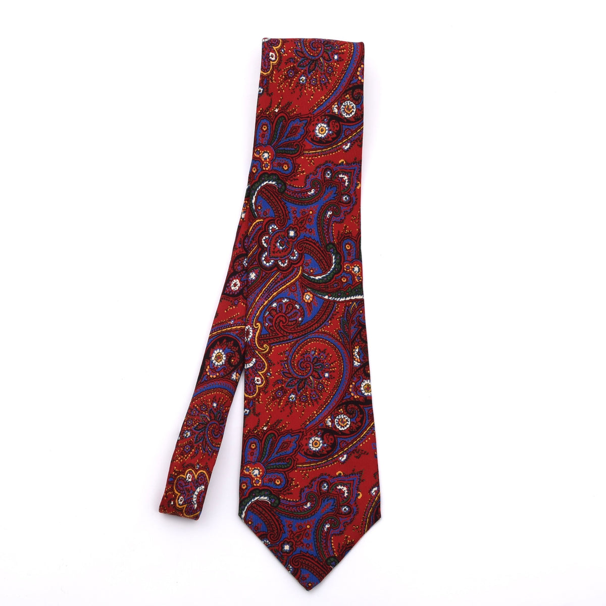 Ermenegildo Zegna Seide Krawatte Made in Italy - Rot Paisley