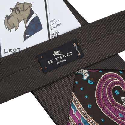 Etro Milano Silk Tie - Brown