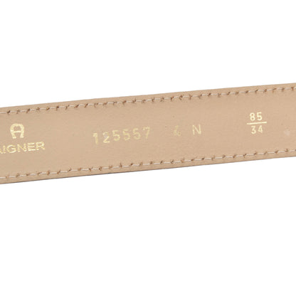 Etienne Aigner Leather Belt Size 95/34 ca. 98.5cm - Tan