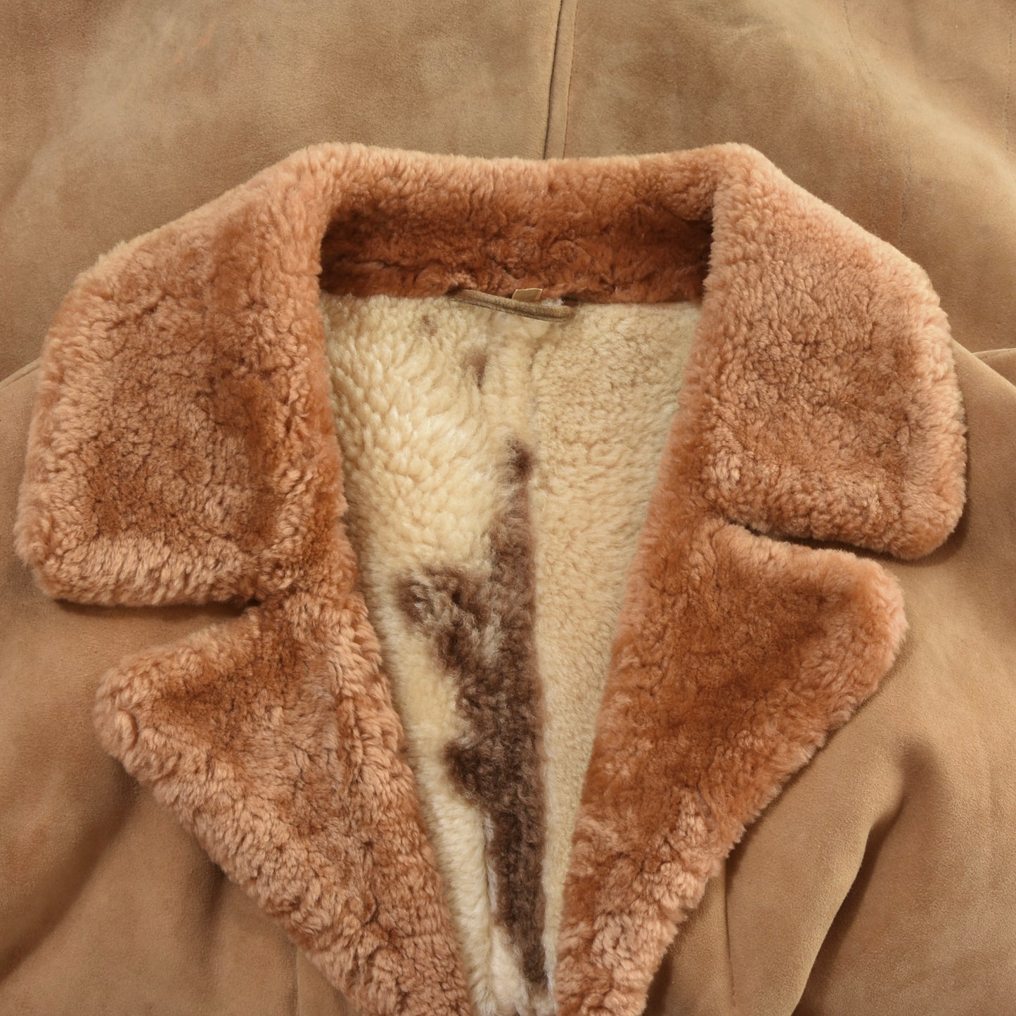 Vintage Shearling Coat Size 52 Chest ca. 64.5cm - Tan/Blonde