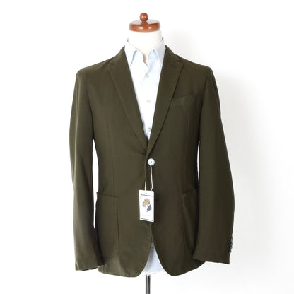 Hugo Boss Unstructured Wool Jacket Size 48 ca. 51cm - Olive