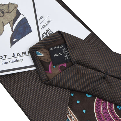 Etro Milano Silk Tie - Brown