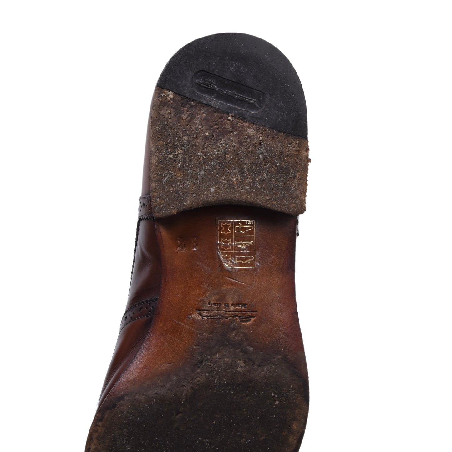 Santoni Lederschuhe, Größe 8 1/2 - Braun