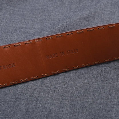 Ermenegildo Zegna Ostrich Leather Belt  Size 90 ca. 102cm - Tan