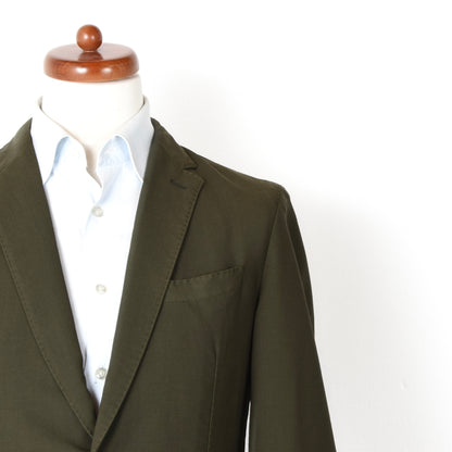 Hugo Boss Unstructured Wool Jacket Size 48 ca. 51cm - Olive