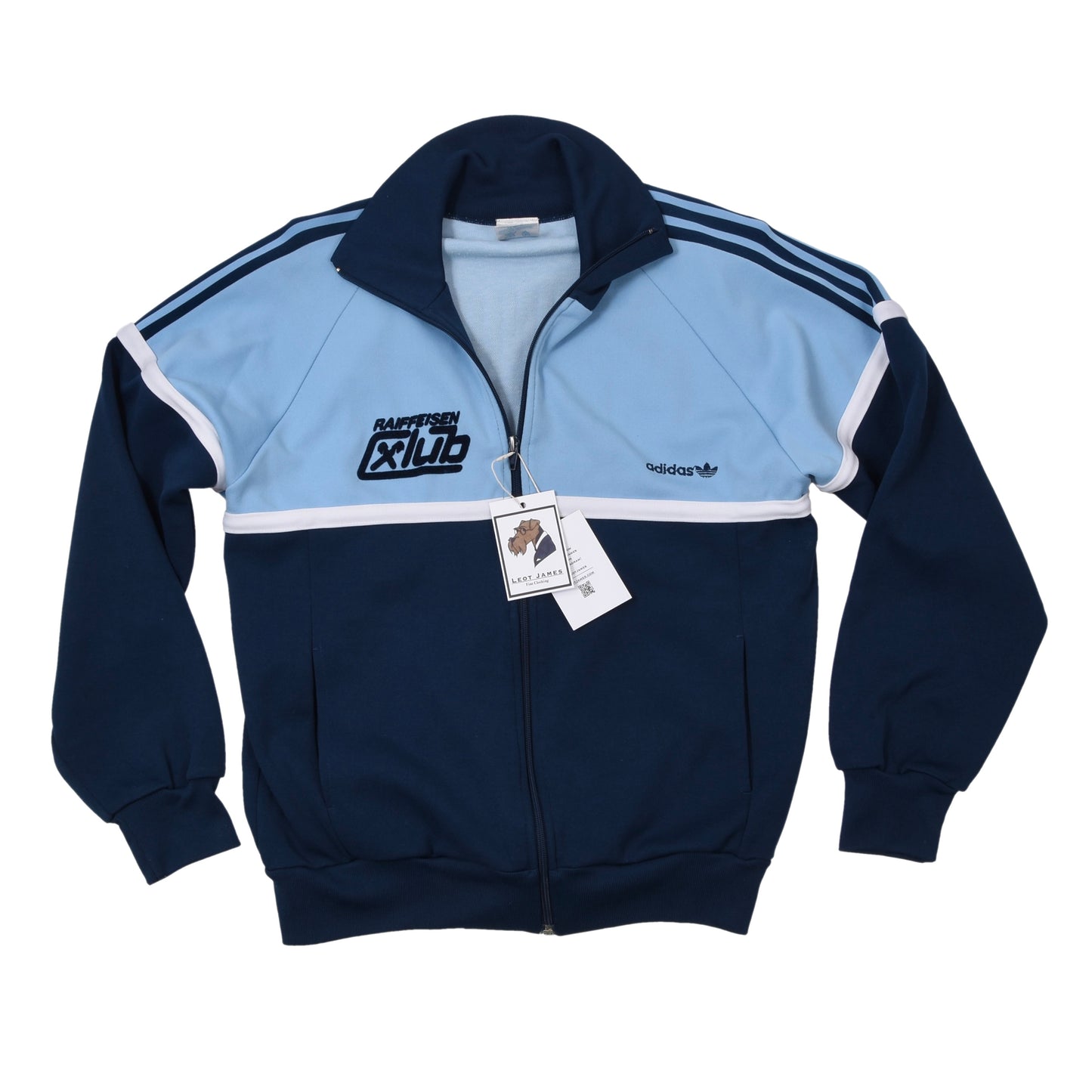 Vintage Adidas Trainingsjacke Größe 174 ca. 52cm - Blau/Marineblau