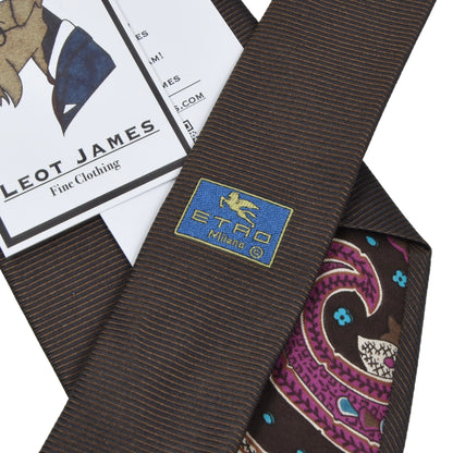 Etro Milano Silk Tie - Brown