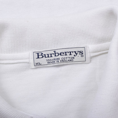 Vintage Burberrys &amp; Sunspel Poloshirts Größe XL ca. 56,5-60cm - Weiß/Navy