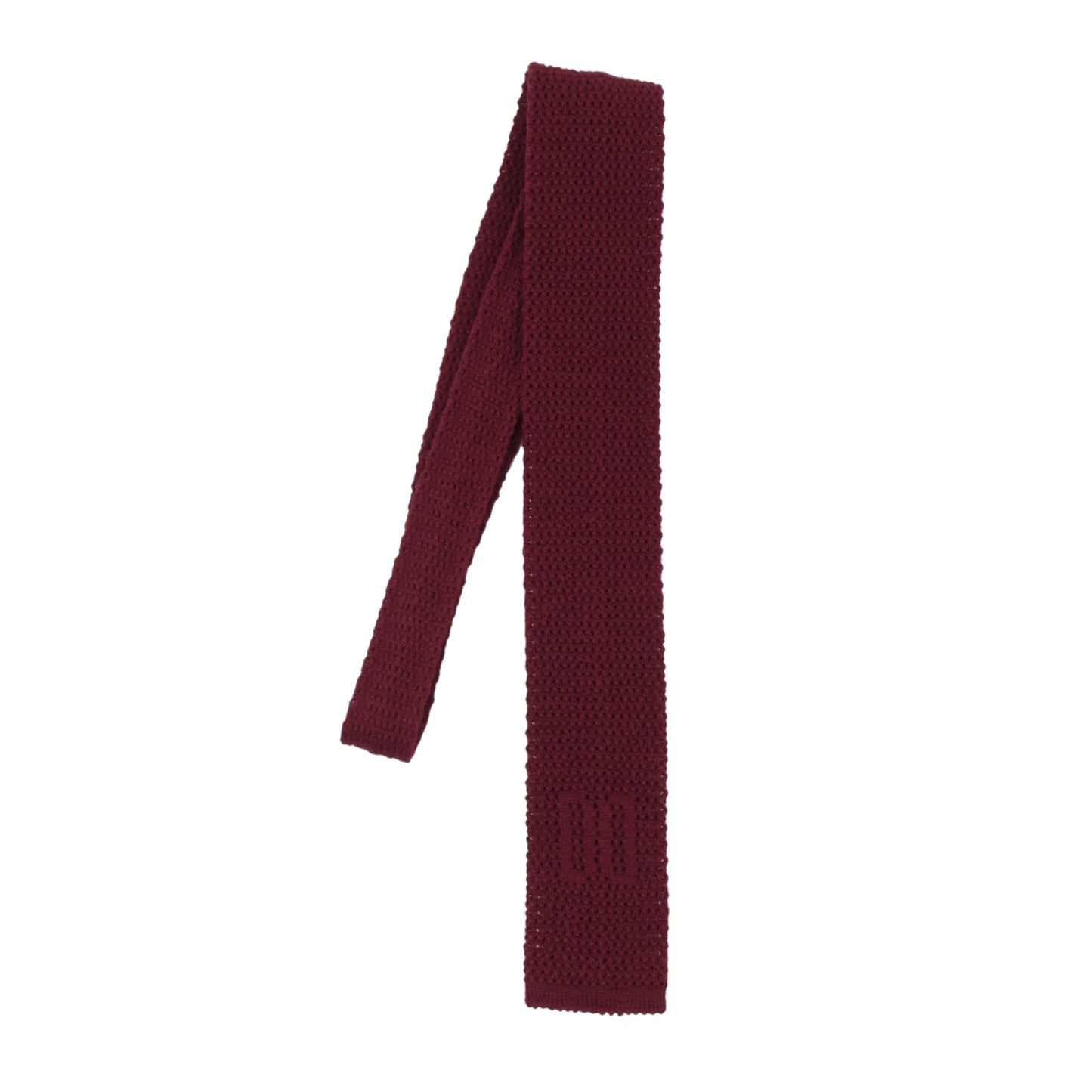 DAKS London Knit Wool Tie ca. 139cm/5.8cm - Burgundy