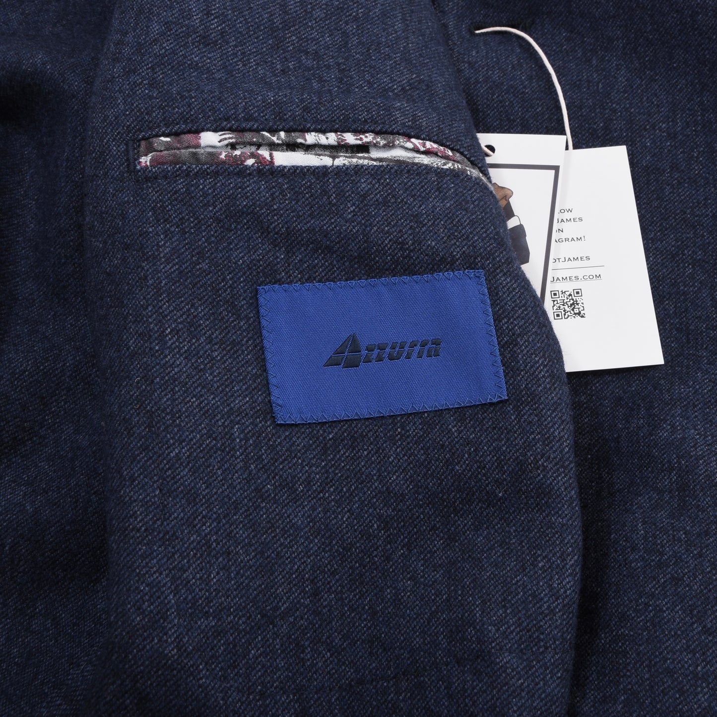 Azzura Wool-Blend Jacket Size 56 Chest ca. 57cm - Blue