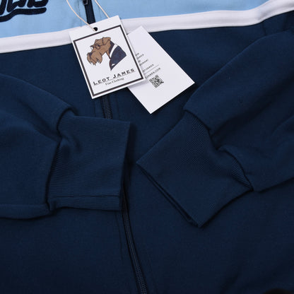 Vintage Adidas Trainingsjacke Größe 174 ca. 52cm - Blau/Marineblau