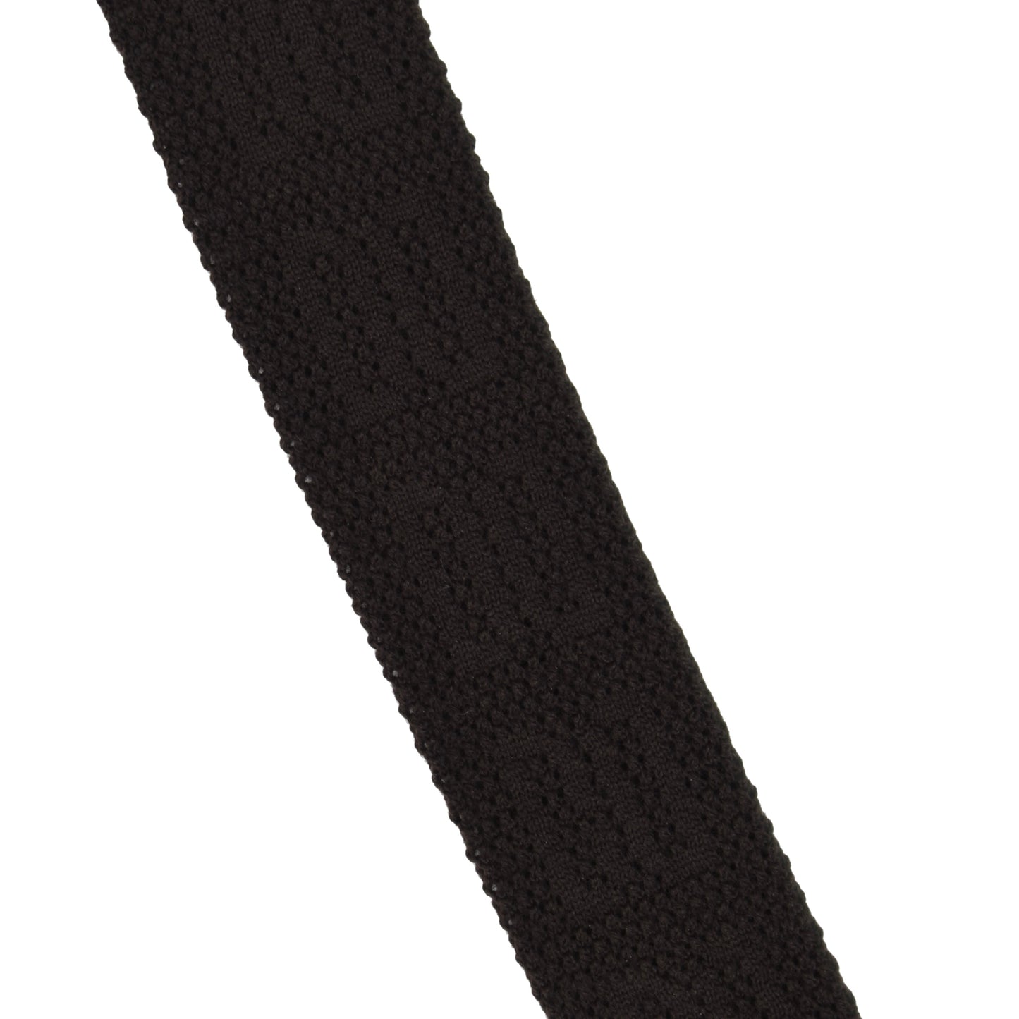 DAKS London Knit Wool Tie ca. 140cm/5.7cm - Dark Brown
