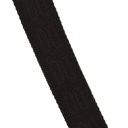 DAKS London Knit Wool Tie ca. 140cm/5.7cm - Dark Brown