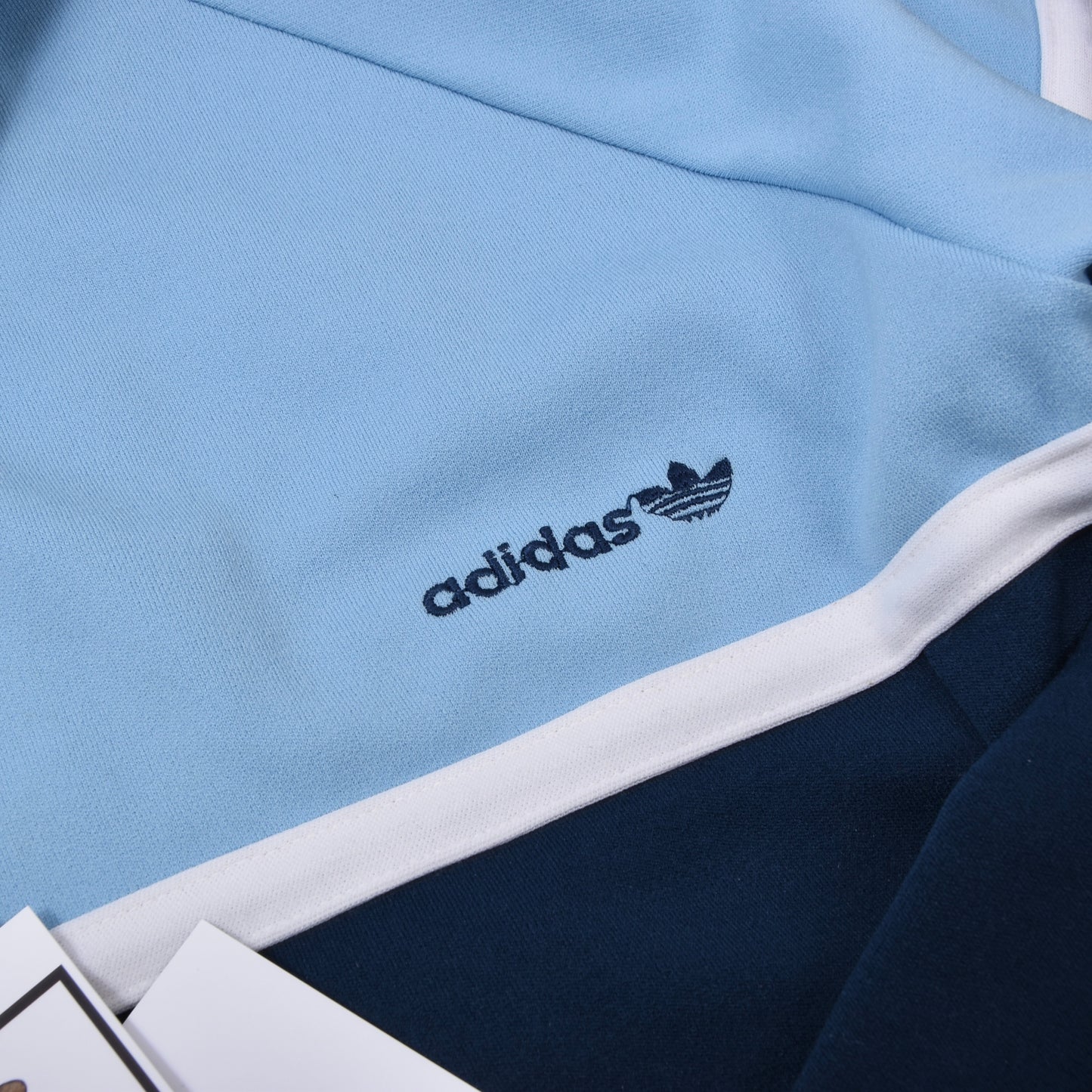 Vintage Adidas Trainingsjacke Größe 174 ca. 52cm - Blau/Marineblau