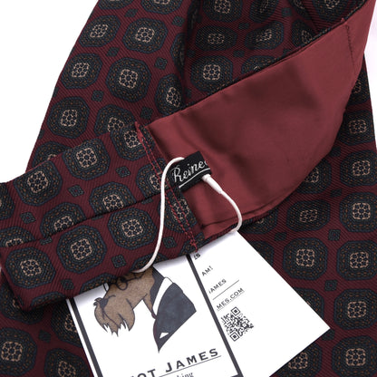Klassisches Seiden-Ascot/Krawattentuch ca. 90,5 cm/15,5 cm – Bordeaux/Fein