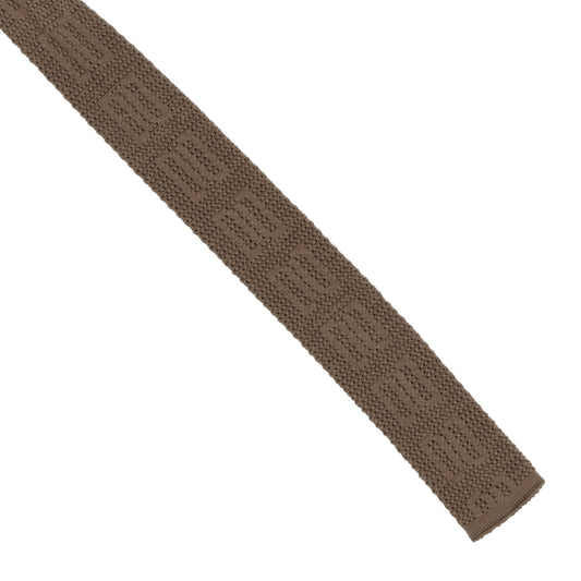 DAKS London Knit Wool Tie ca. 138cm/6.2cm - Beige/Tan