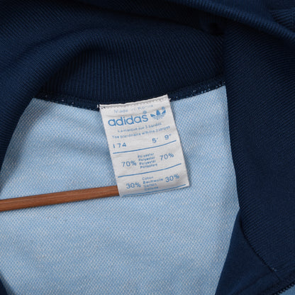 Vintage Adidas Trainingsjacke Größe 174 ca. 52cm - Blau/Marineblau