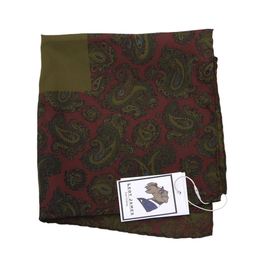 Vintage Pierre Cardin Handrolliertes Seiden-Einstecktuch ca. 46.5cm - Paisley