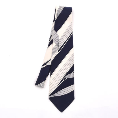 Vintage Leonard Paris Silk Tie 144.5cm - Navy/White