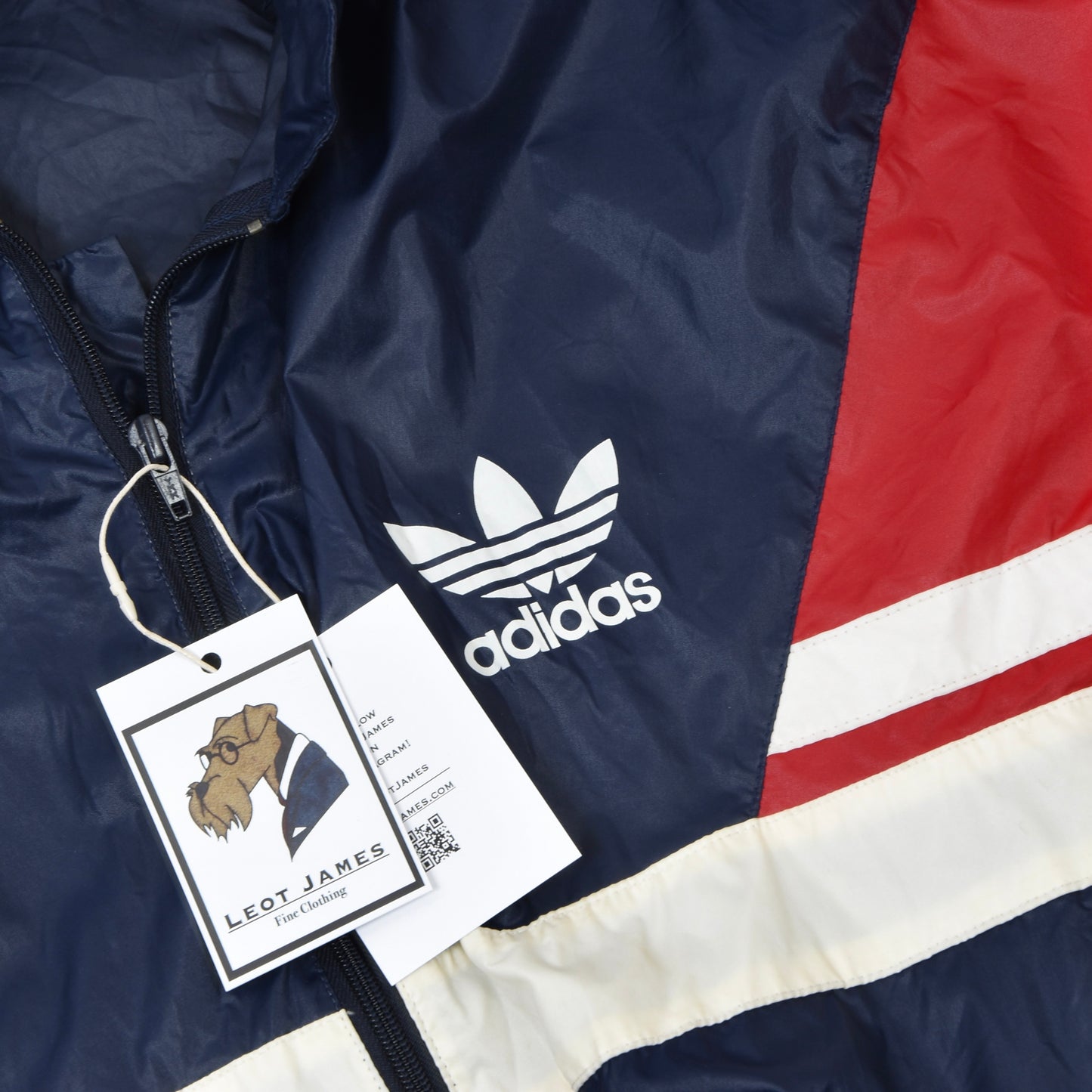 Vintage '80s Adidas Nylon Rain Jacket Size D50 - Navy/Red/White