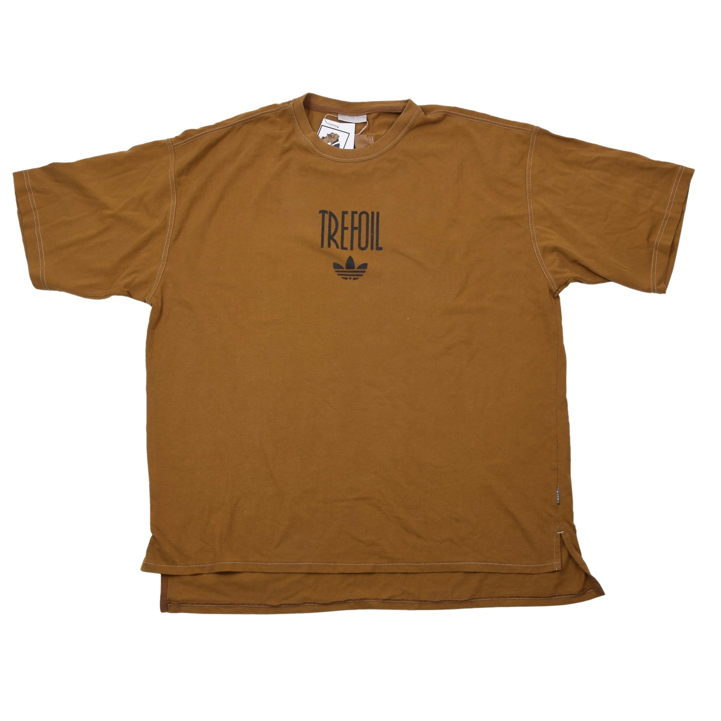 Vintage Adidas T-Shirt ca. 69cm - Gold-Braun