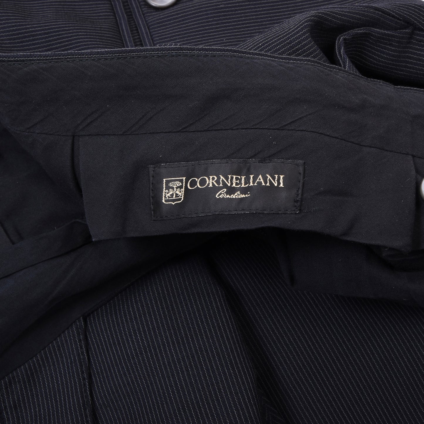 Corneliani 100% Wolle 18,25 Mikron Anzug Größe 48 Brust ca. 50,5cm - Nadelstreifen