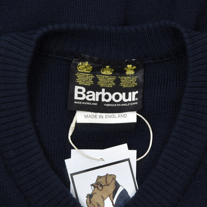 Vintage Barbour Shooting/Commando Sweater Size 40"/102cm - Navy Blue