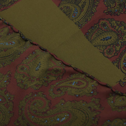 Vintage Pierre Cardin Handrolliertes Seiden-Einstecktuch ca. 46.5cm - Paisley