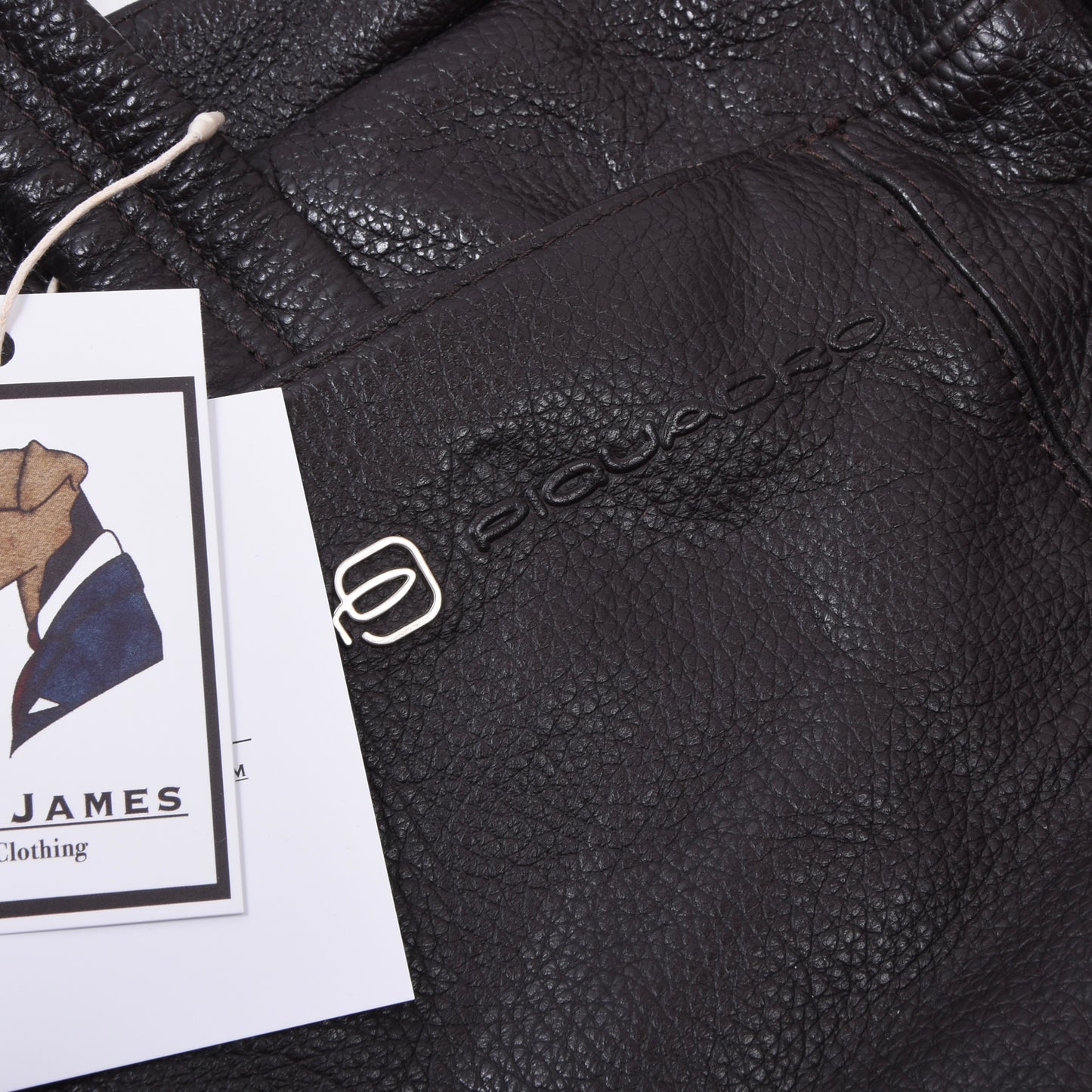 Piquadro Leder Laptoptasche ca. 43cm - Dunkelbraun