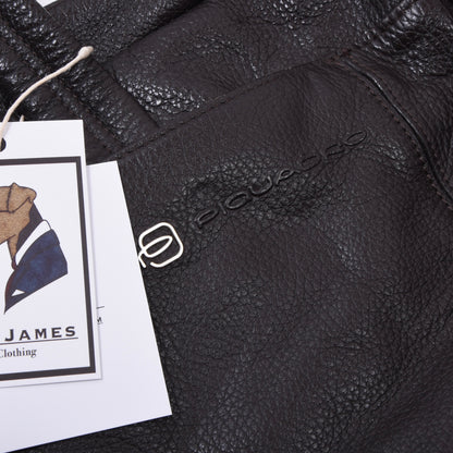 Piquadro Leder Laptoptasche ca. 43cm - Dunkelbraun