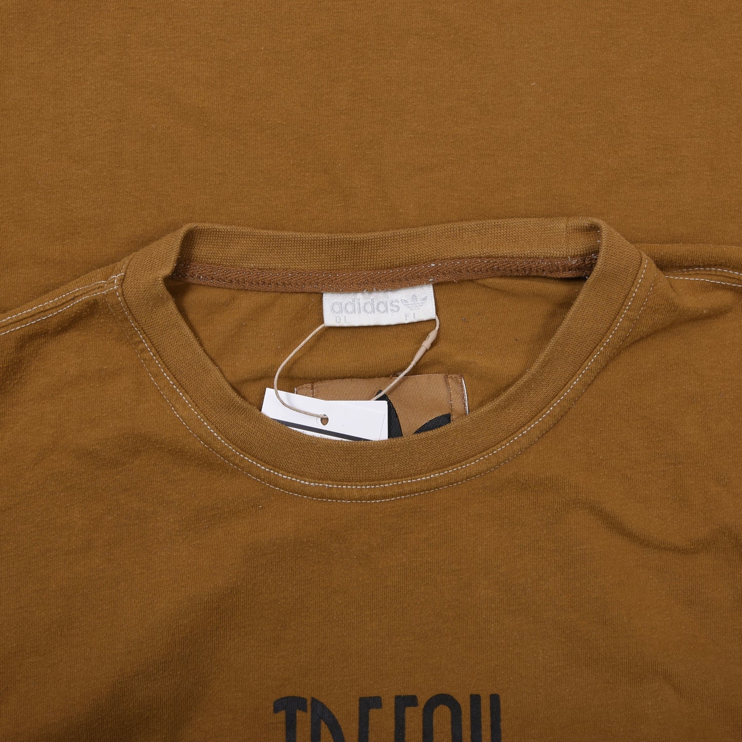 Vintage Adidas T-Shirt ca. 69cm - Gold-Braun