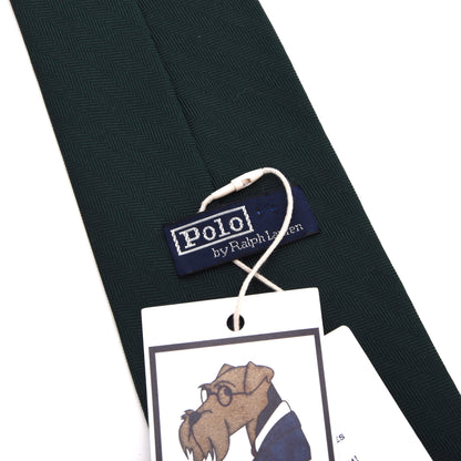 Polo Ralph Lauren Silk Tie Made in Germany - Green Herringbone
