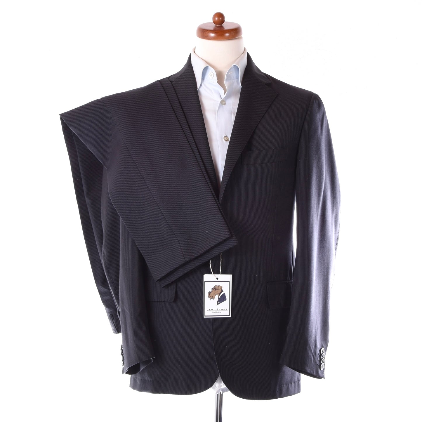 Corneliani 100% Wolle 18,25 Mikron Anzug Größe 48 Brust ca. 50,5cm - Nadelstreifen