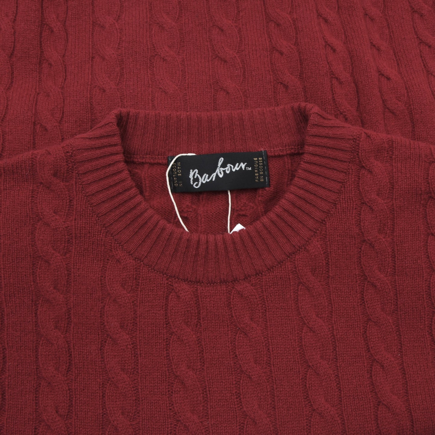Barbour Cableknit Sweater D414 Size C42/107cm - Red