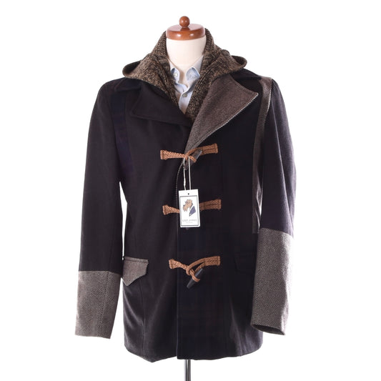 Desigual Woll-Dufflecoat/Jacke, Größe 50 (ca. 55,5 cm) – Patchwork