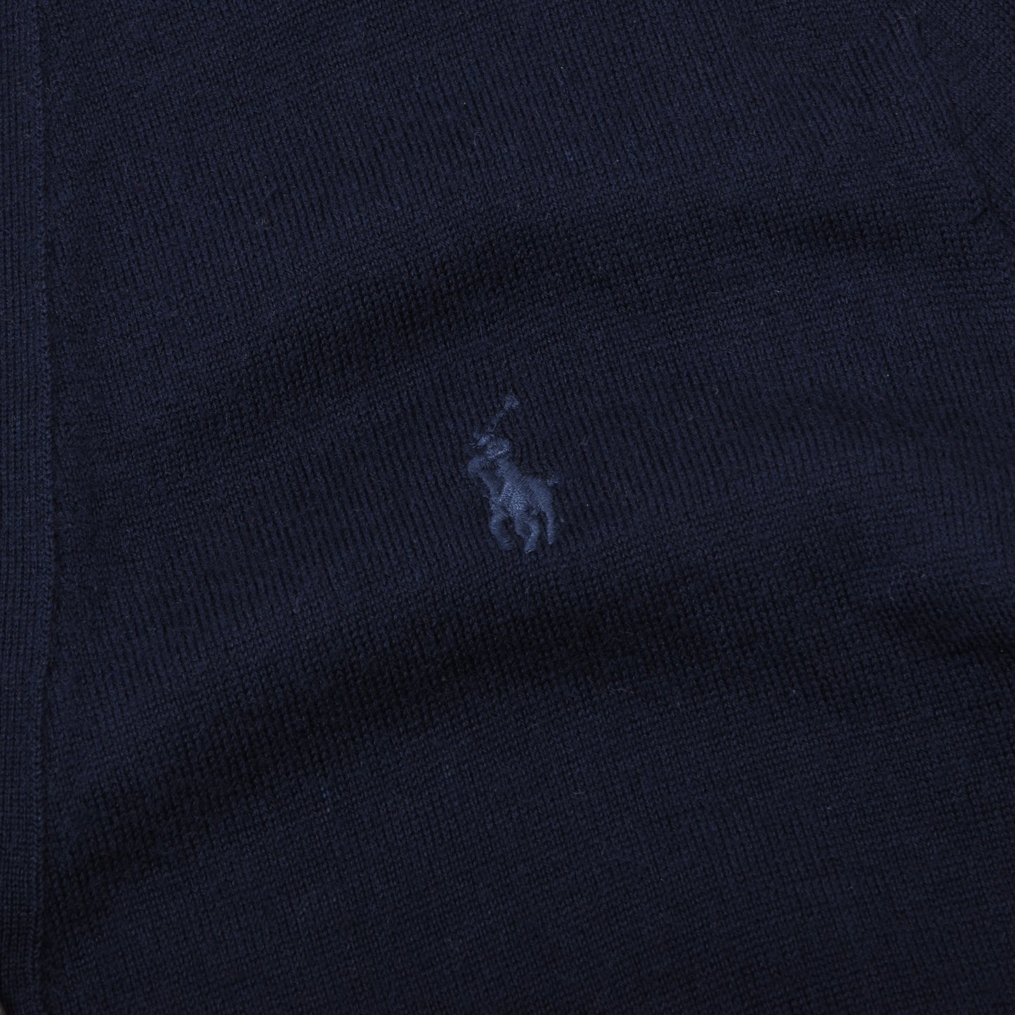 Polo Ralph Lauren Waschbarer Cardigan aus Merinowolle, Größe M, Slim Fit, ca. 47,5 cm, Marineblau