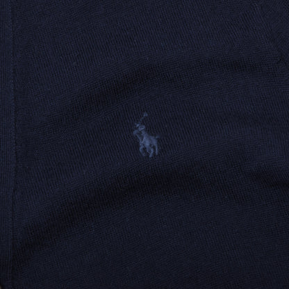 Polo Ralph Lauren Waschbarer Cardigan aus Merinowolle, Größe M, Slim Fit, ca. 47,5 cm, Marineblau
