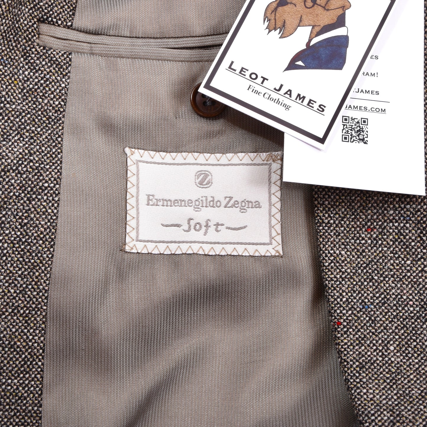 Vintage Ermenegildo Zegna Donegal Tweed Wollanzug Brust ca. 56cm