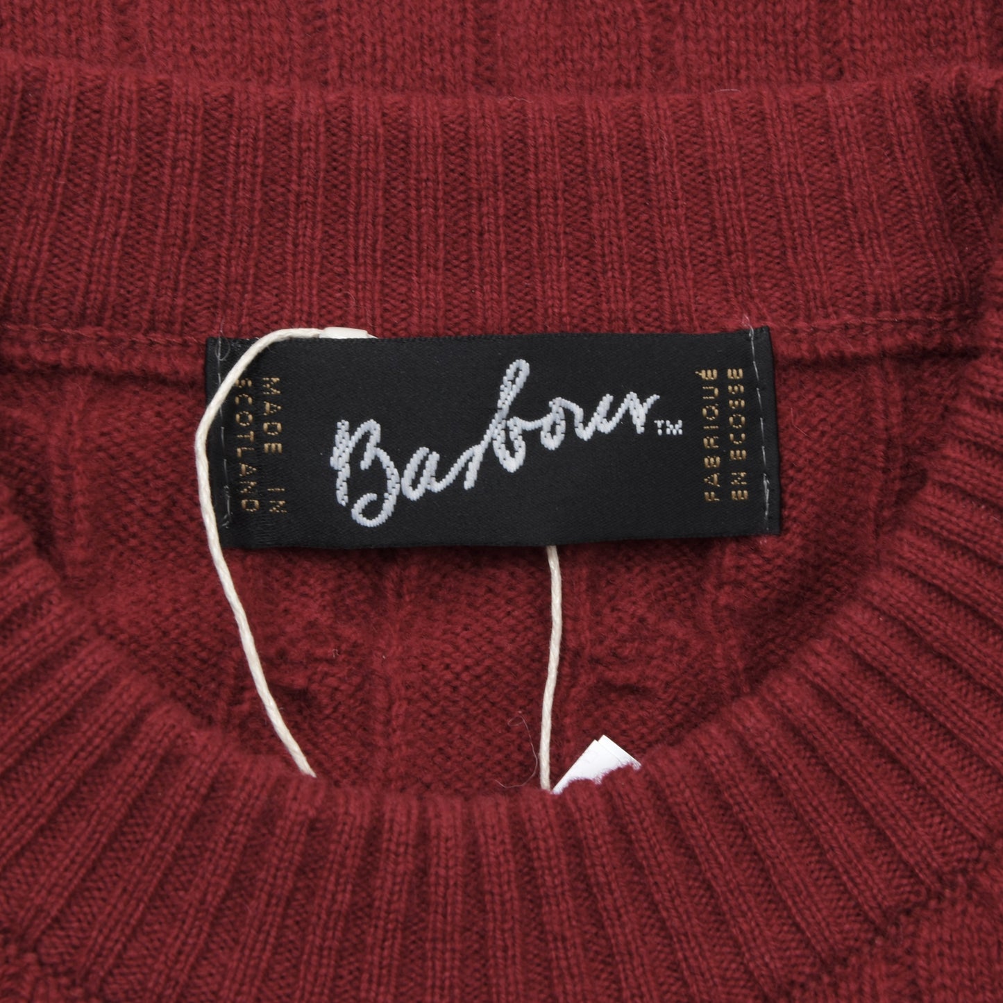 Barbour Cableknit Sweater D414 Size C42/107cm - Red