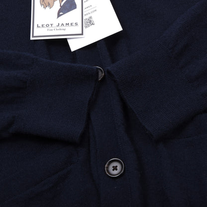 Polo Ralph Lauren Waschbarer Cardigan aus Merinowolle, Größe M, Slim Fit, ca. 47,5 cm, Marineblau