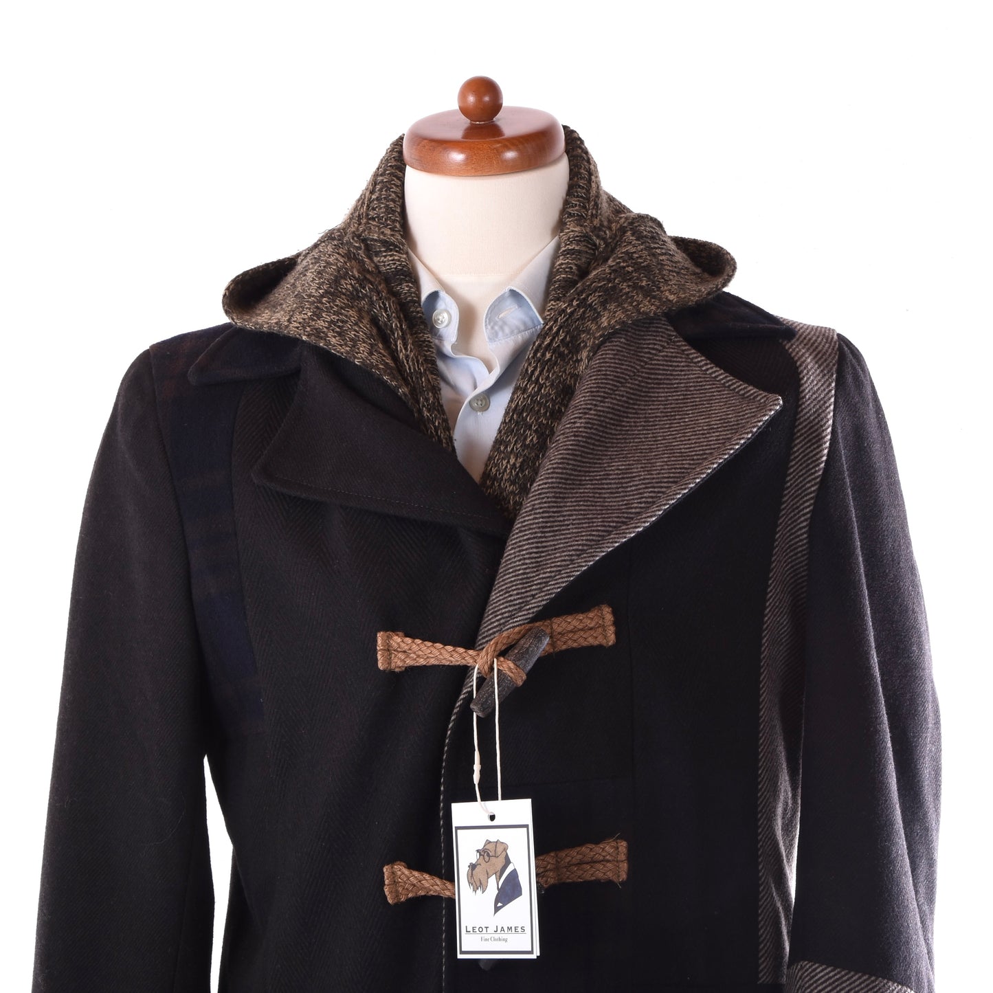 Desigual Wool Duffle Coat/Jacket Size 50 ca. 55.5cm - Patchwork