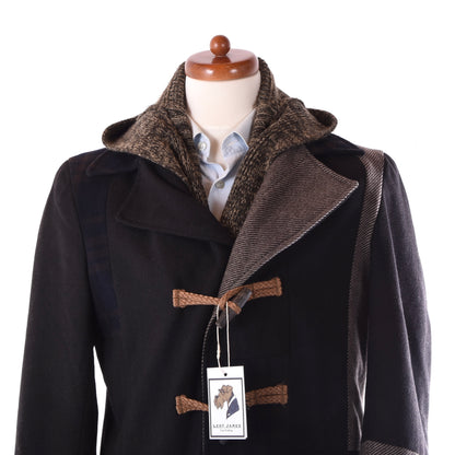 Desigual Wool Duffle Coat/Jacket Size 50 ca. 55.5cm - Patchwork