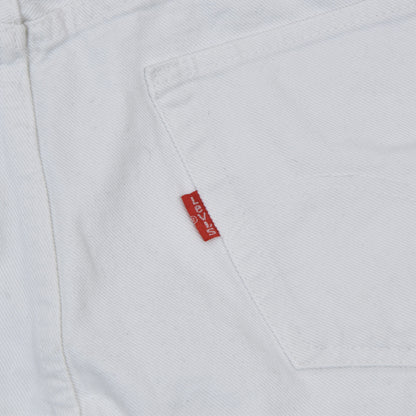 Vintage Levi's 501 Made in USA Size W35 L36 - White