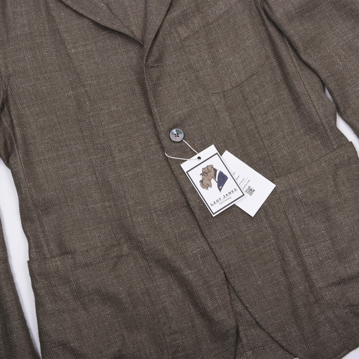 Boglioli Unstrukturierte Wollmischjacke Größe 48 Brust ca. 51cm - Braun